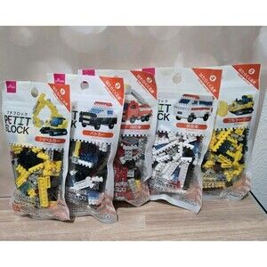 DAISO Petit Block Work Vehicle Series Set of 5 Micro Building Kits Japan